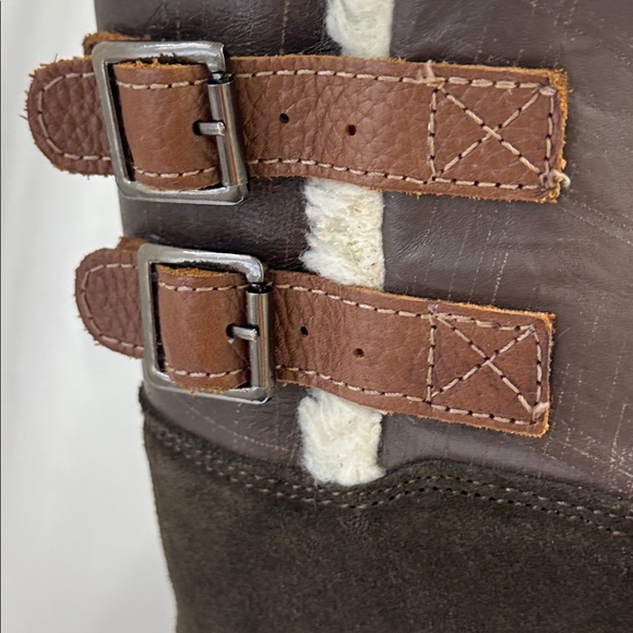 Pajar Canada women's tall winter boots,brown leather upper, shearling Size 7/7.5 - Picture 4 of 12